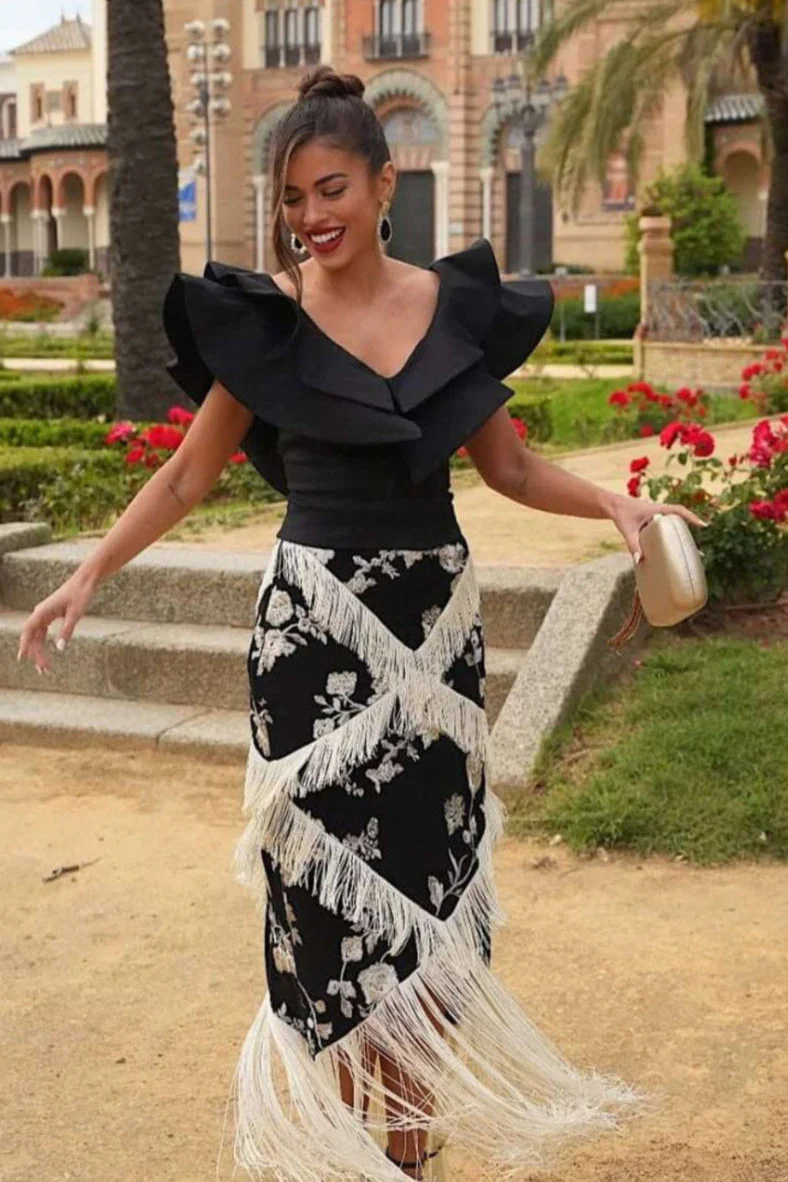 Falda Adela Negro