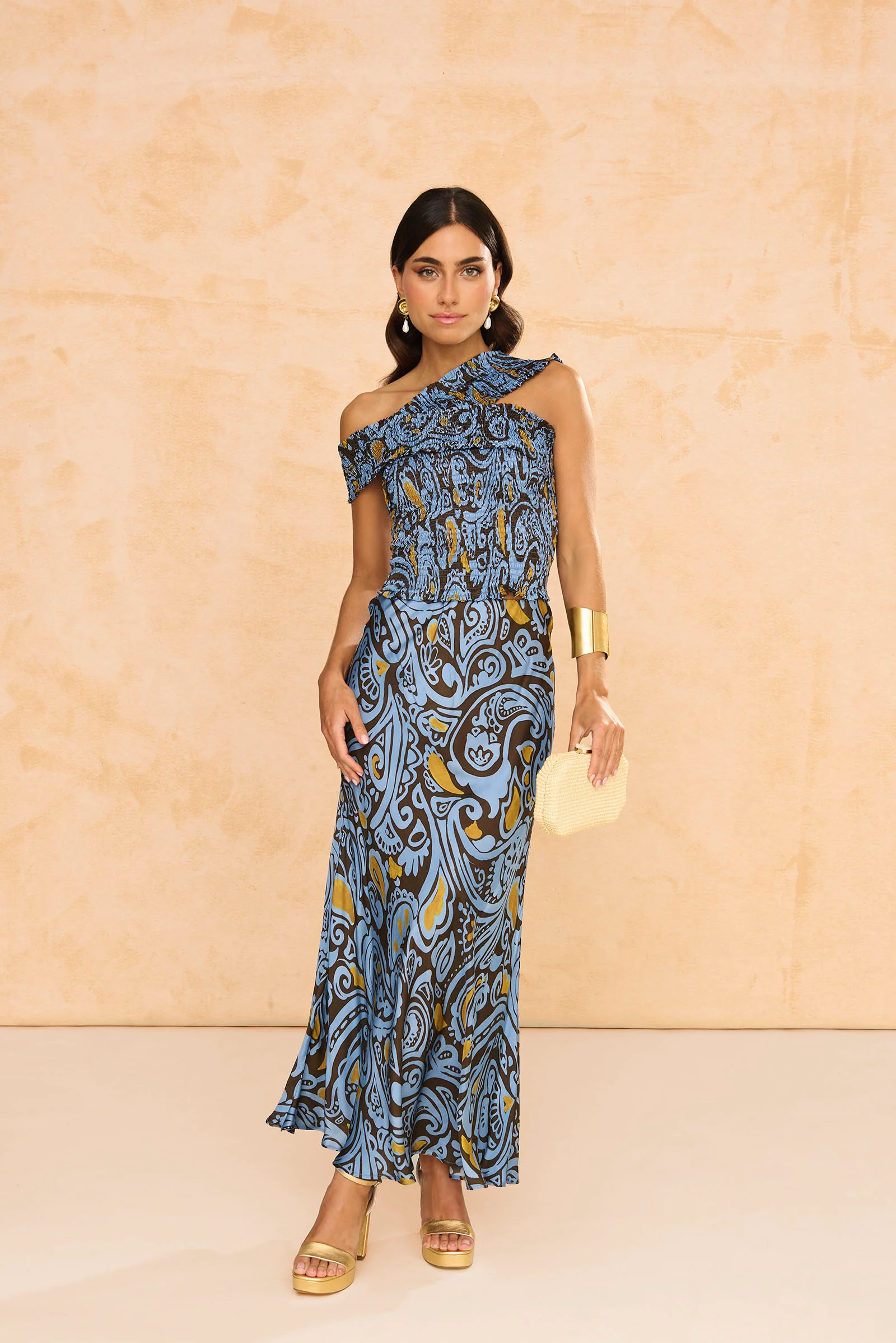 Falda Midi Terra Azul - Image 3