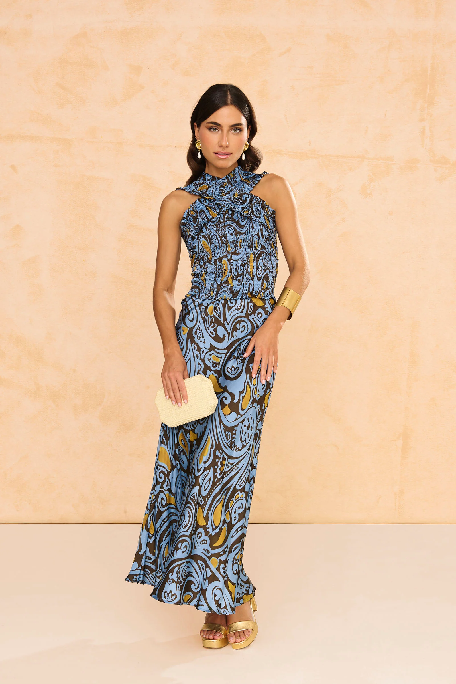 Falda Midi Terra Azul - Image 4