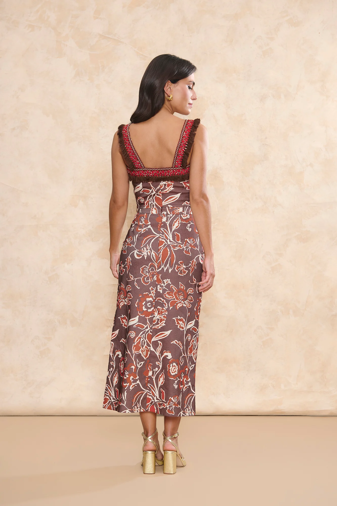 Falda Solera Estampado Marrón - Image 3