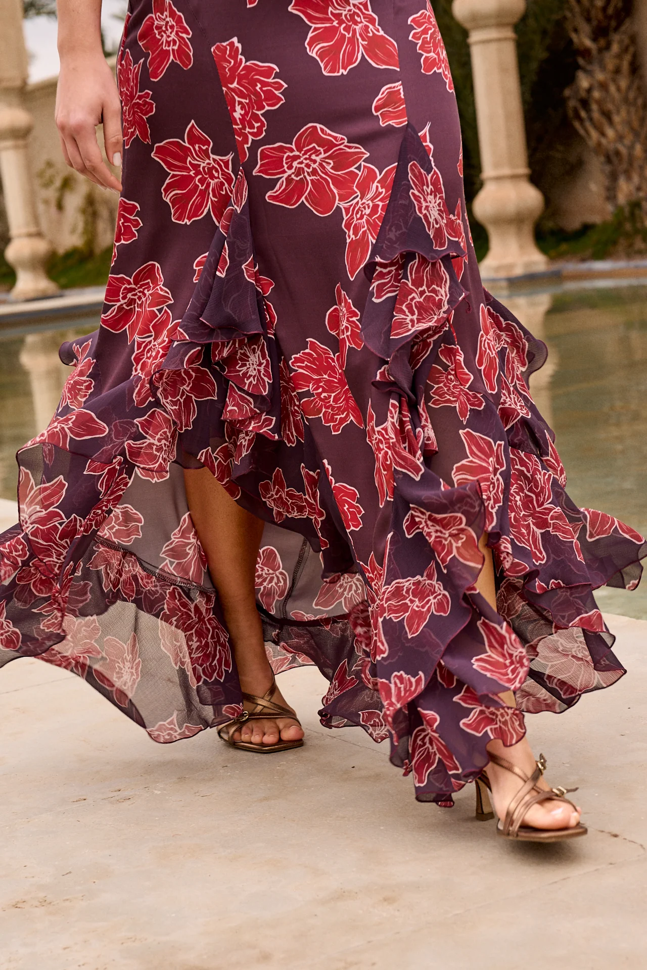 Falda Yara Estampado Floral Berenjena - Image 2
