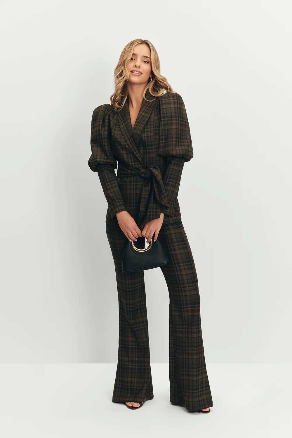 Pantalón Eos Cuadros Marrón