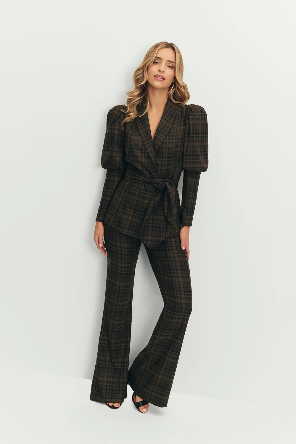 Pantalón Eos Cuadros Marrón - Image 2