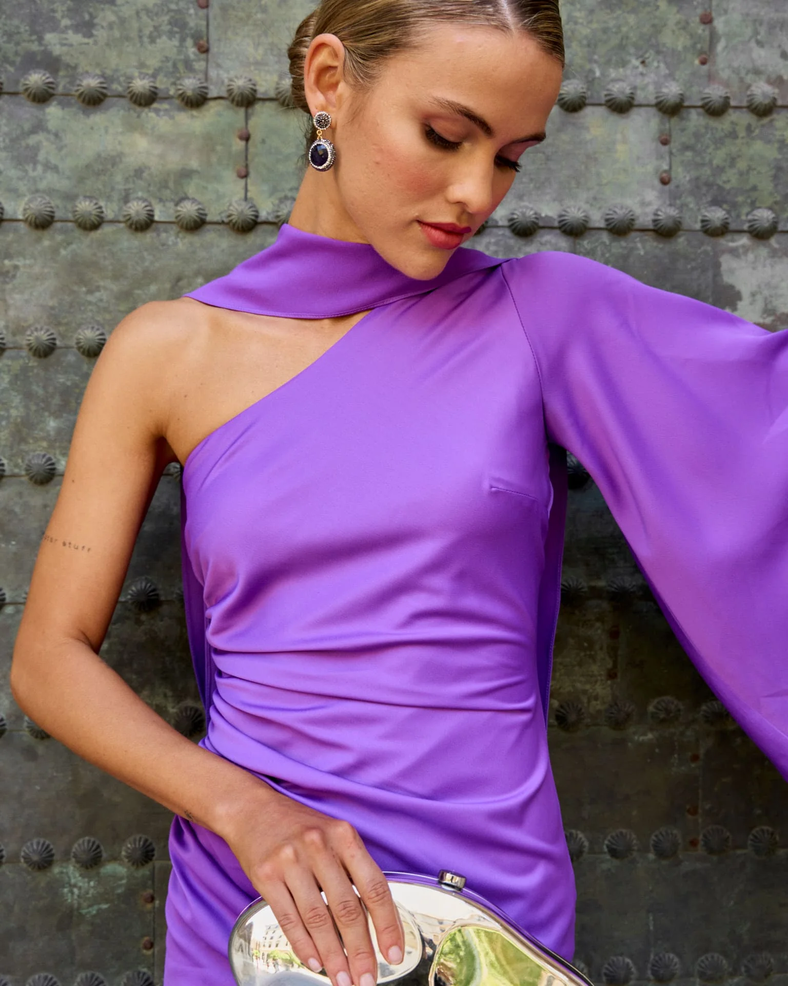 Pendientes Cuna Morado - Image 2