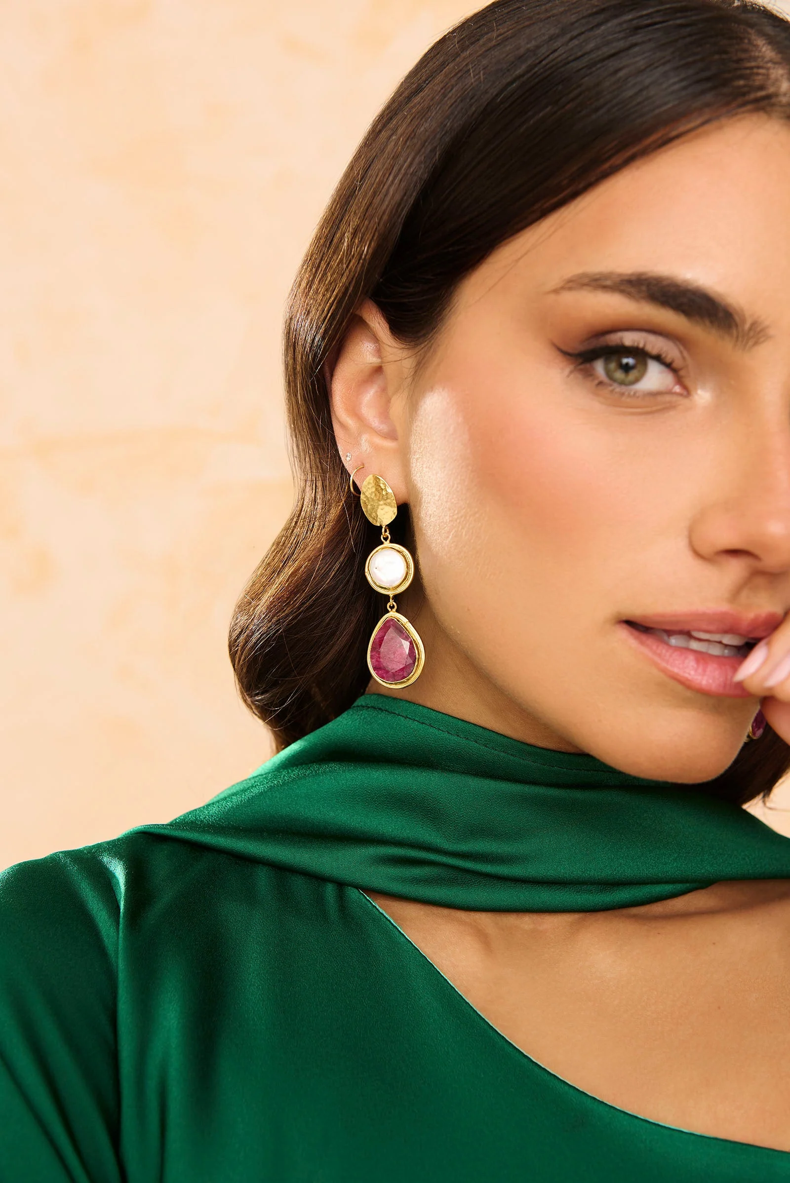 Pendientes Nilo Buganvilla