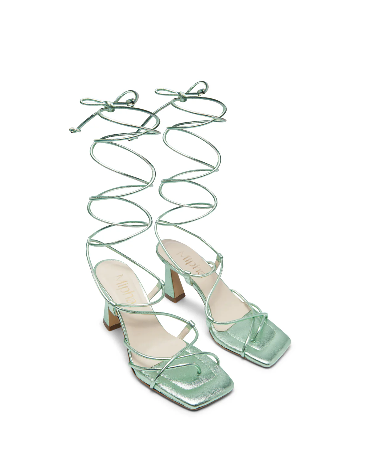 Sandalias Cairo de piel Verde Jade - Image 2
