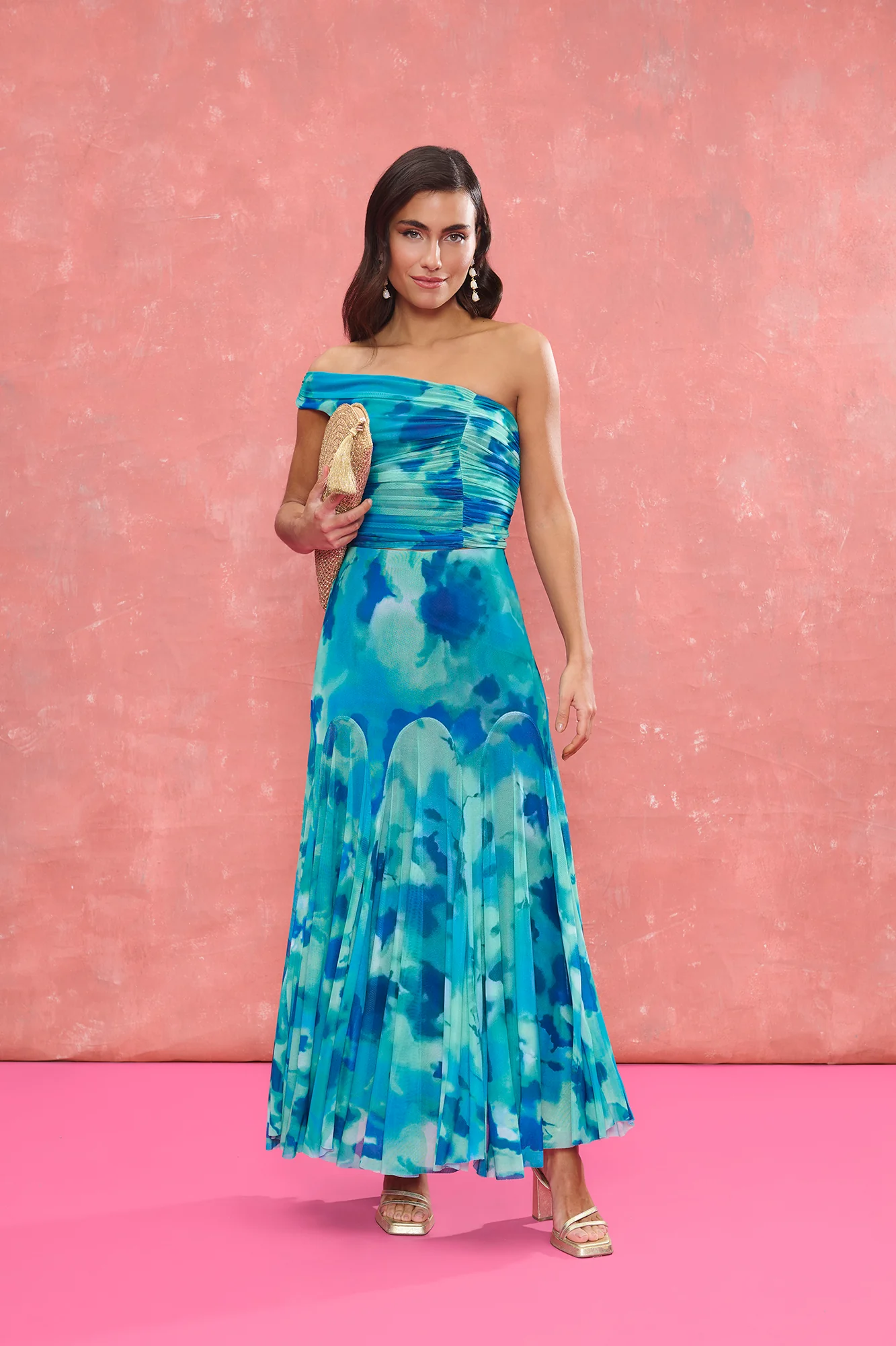 Falda Marisol Estampado Turquesa - Image 4
