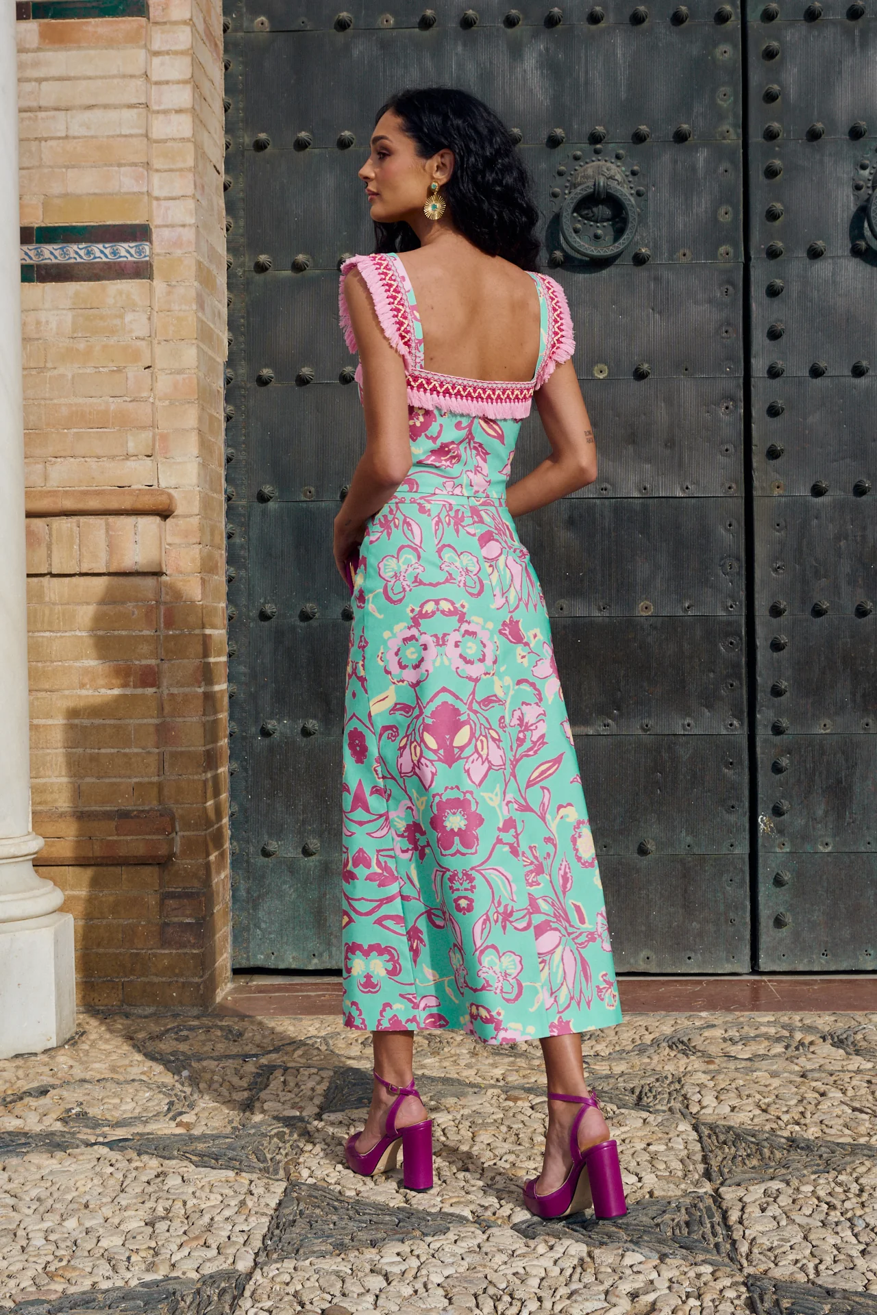 Top Solera Estampado Turquesa - Image 3