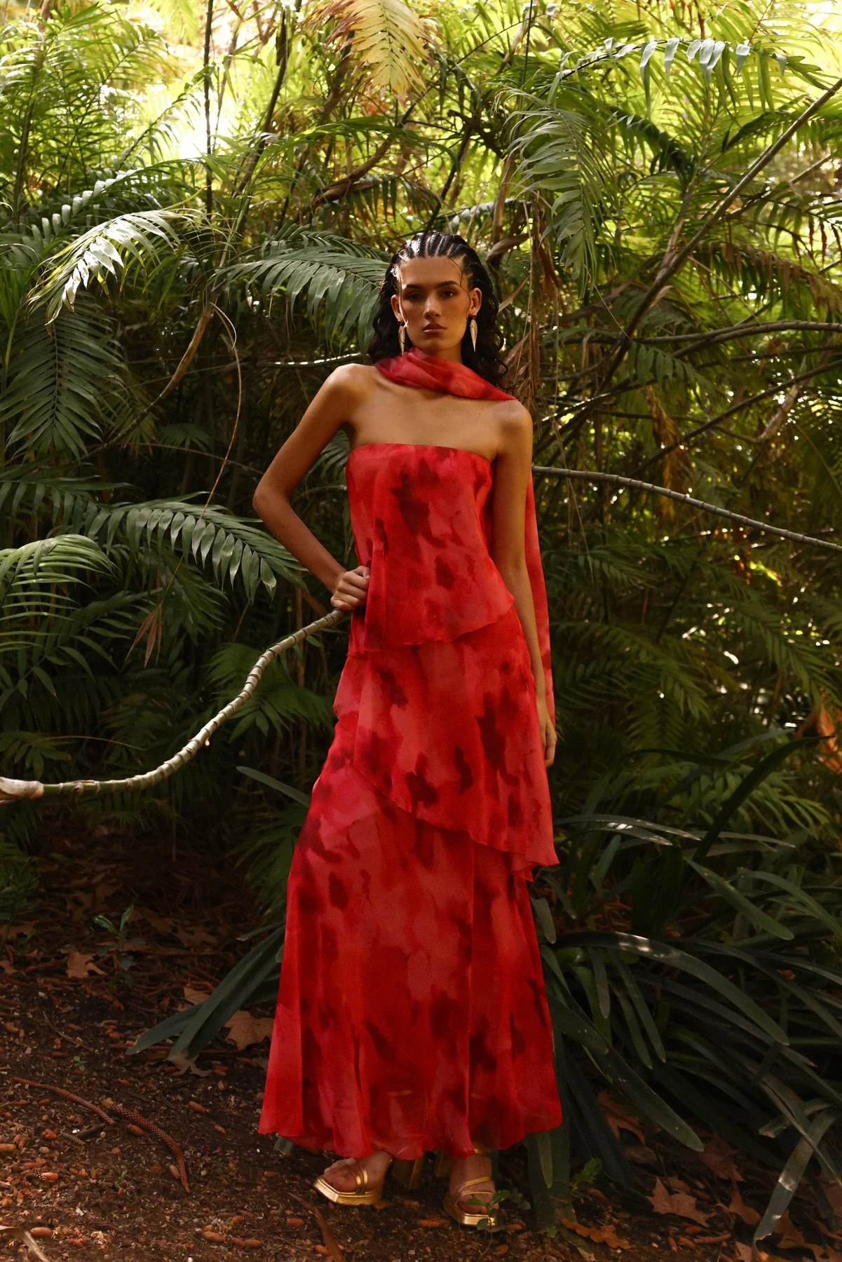 Vestido Karol Estampado Coral - Image 2