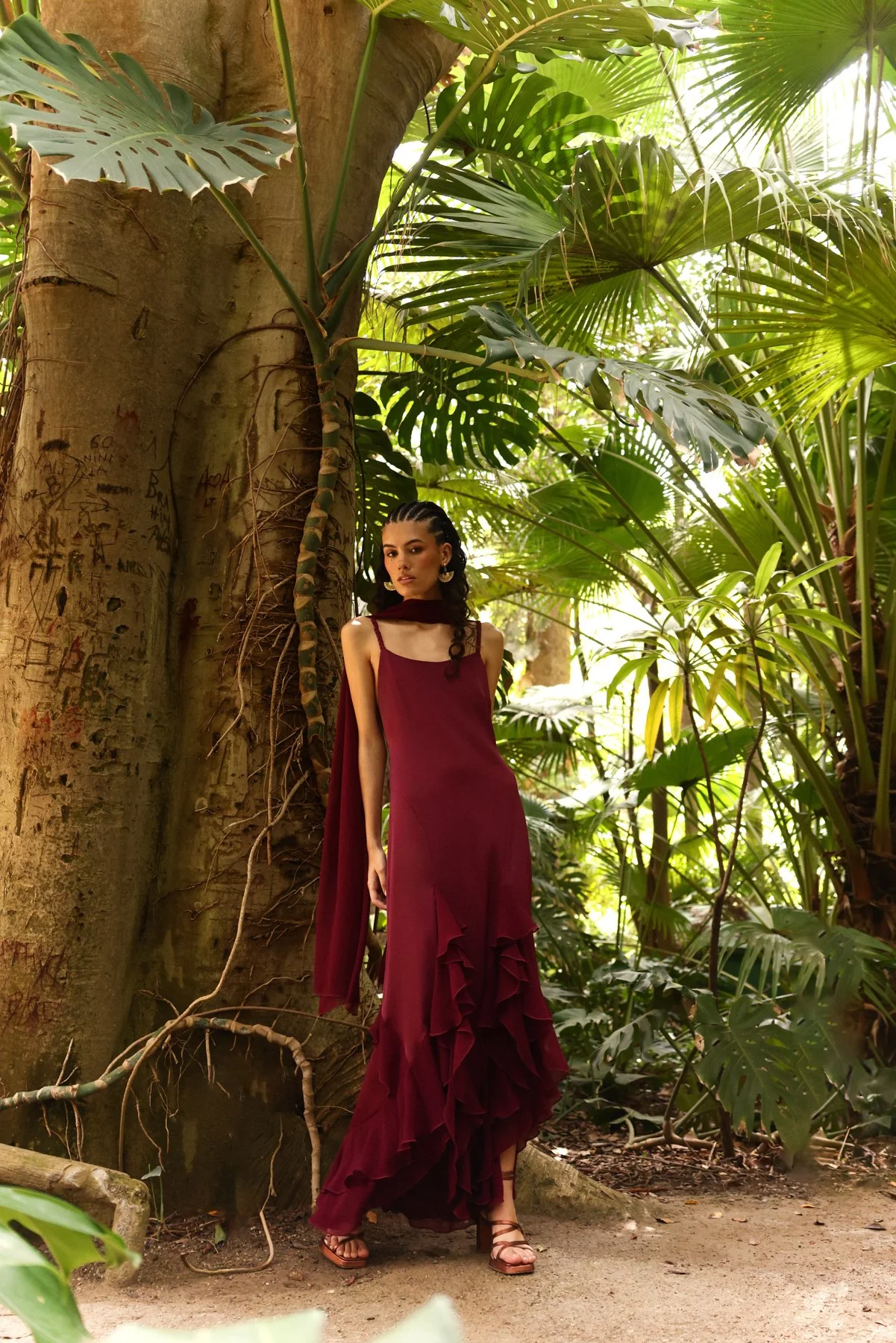 Vestido Nila Burdeos