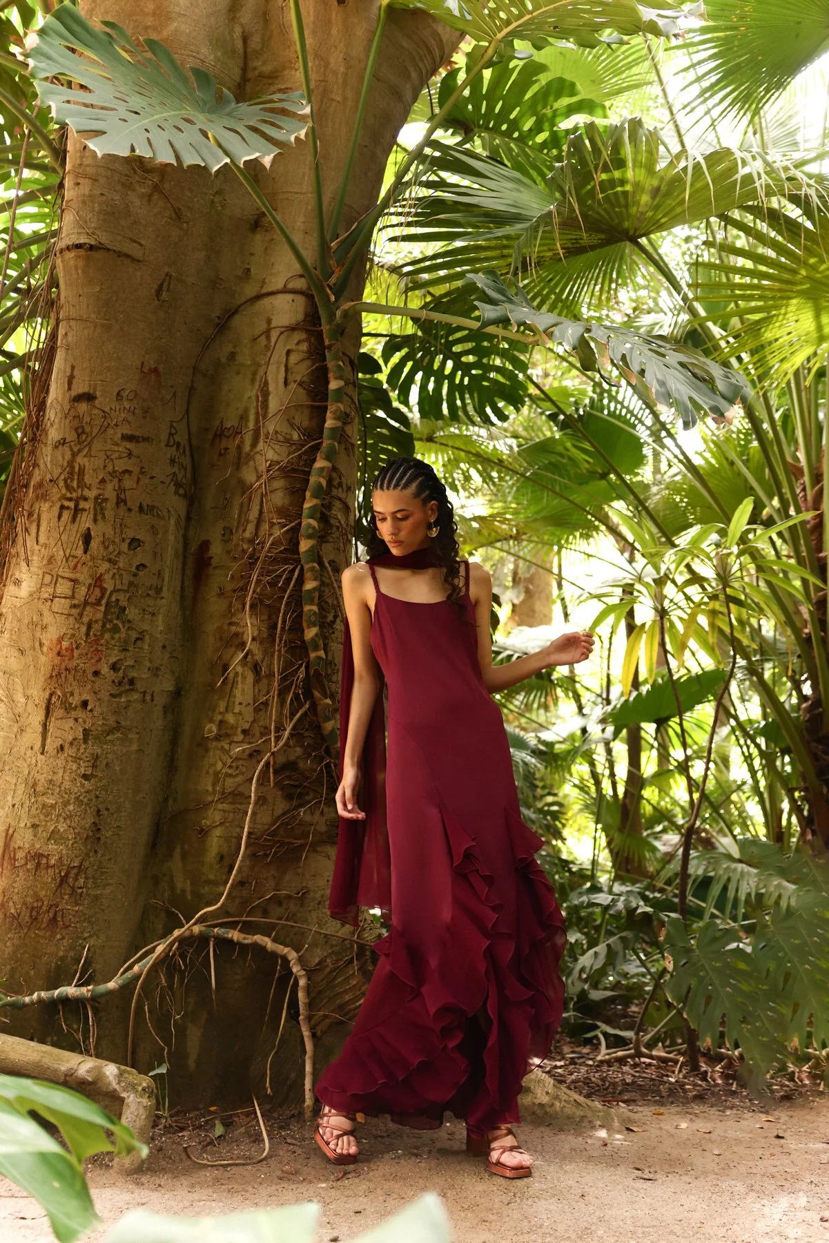 Vestido Nila Burdeos - Image 3