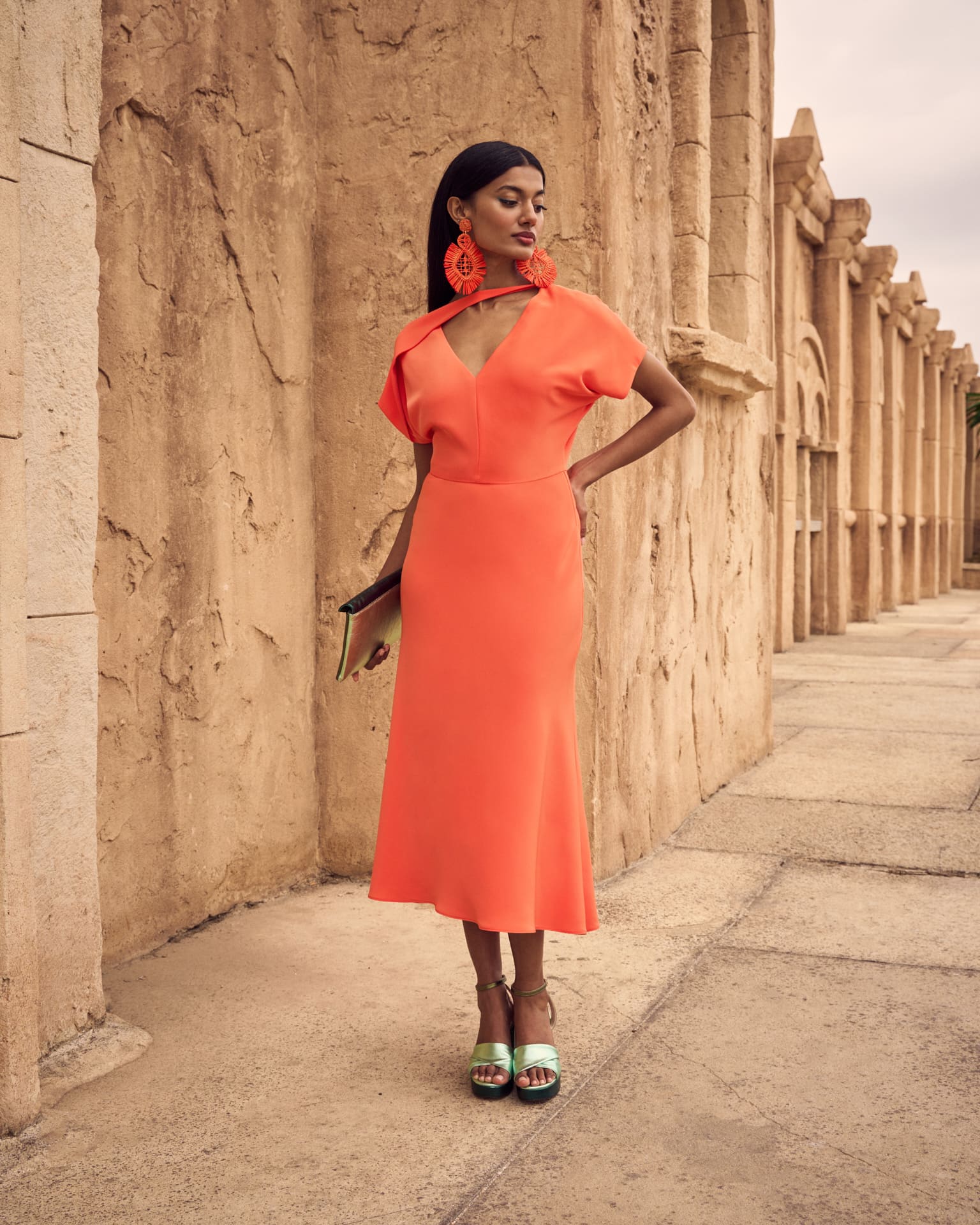 Vestido Romina Naranja