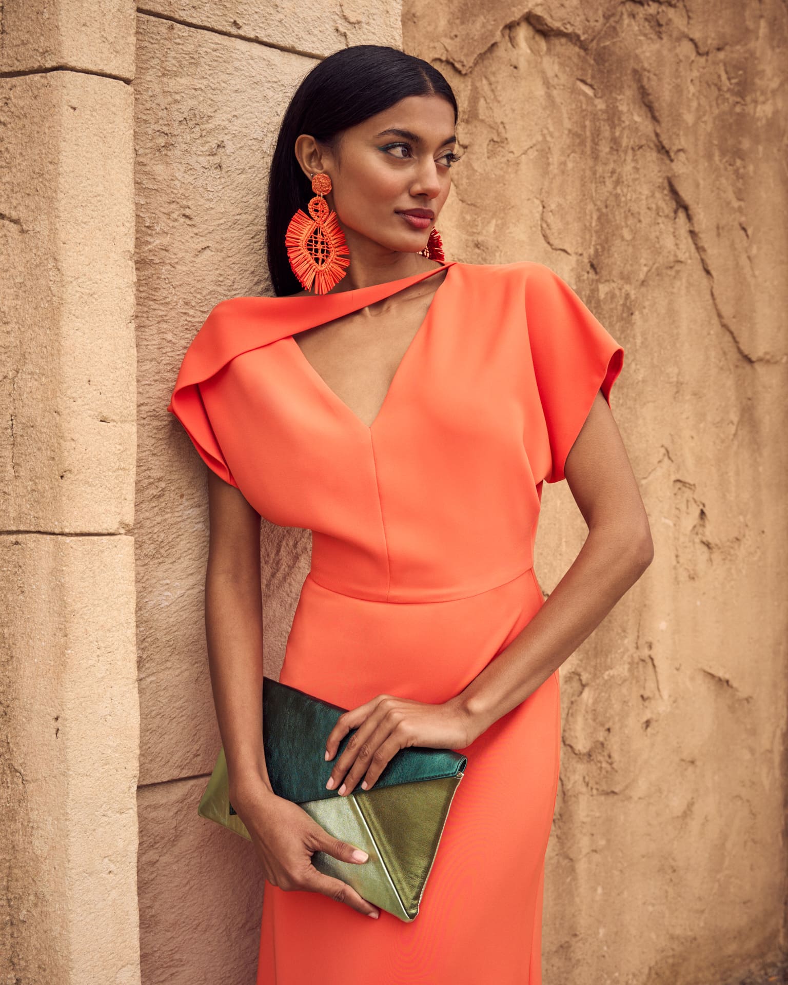 Vestido Romina Naranja - Image 2