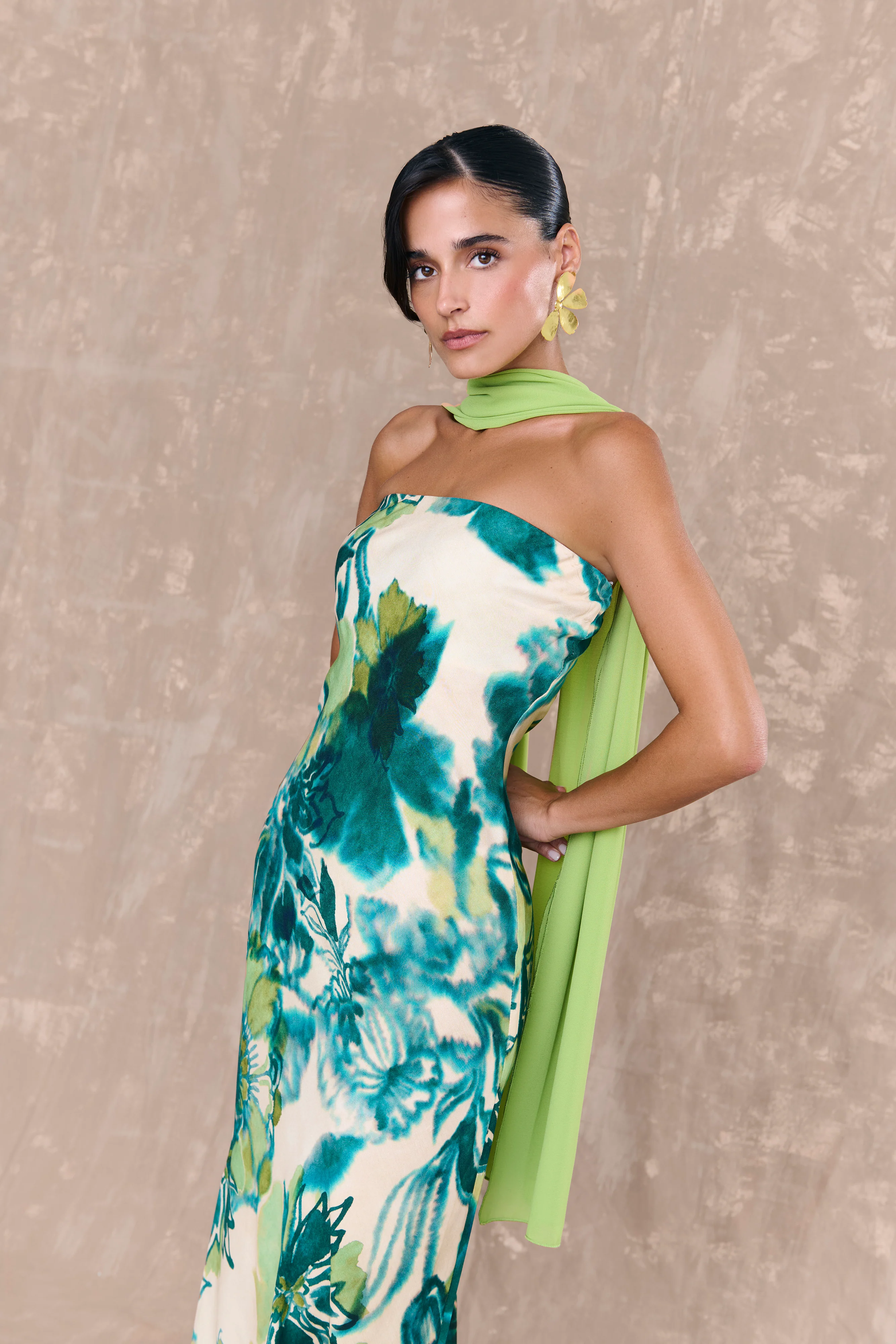Vestido Zoe Estampado Floral Verde - Image 4